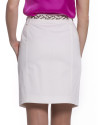 Straight off-white cotton skirt 