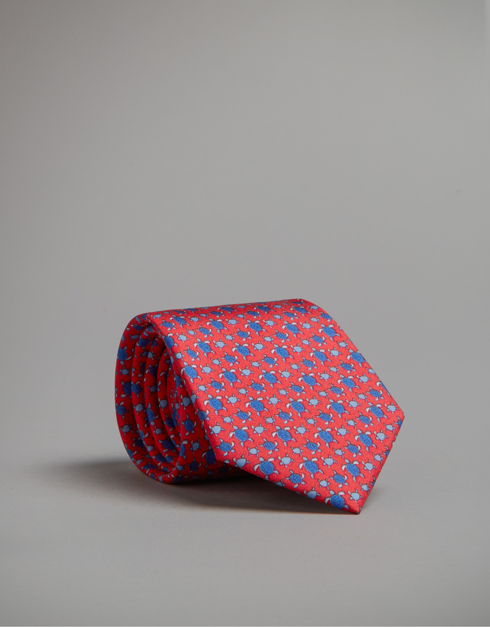 Corbata roja con estampado tortugas - Hombre | Roberto Verino