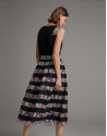 Long black skirt with colored lace - Woman | Roberto Verino