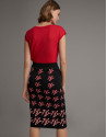 Jacquard skirt with RV logo - Woman - SS2020 | Roberto Verino