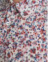 Camisa sport estampado flores acuarela rojo oscuro/azul