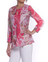 Camisa estampada cuello redondo 