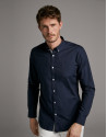 Navy blue poplin sport shirt - Man - SS2020 | Roberto Verino