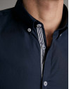 Navy blue poplin sport shirt - Man - SS2020 | Roberto Verino