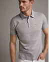 Grey melange pin-striped polo shirt - Man | Roberto Verino