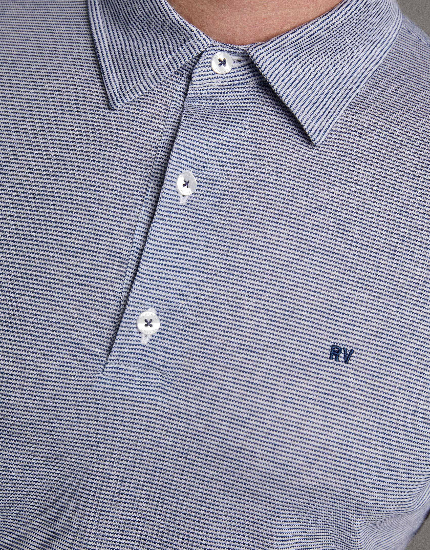 Polo mil rayas azul - Hombre - PV2020 | Roberto Verino