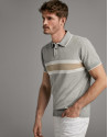 Polo tricot gris con tostado y blanco - Hombre | Roberto Verino