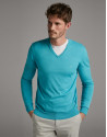 Aquamarine, turtleneck sweater - Man - SS2020 | Roberto Verino