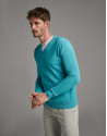 Jersey cuello pico aguamarina - Hombre - PV2020 | Roberto Verino