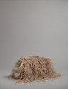Bolso clutch Manuk plumas avestruz natural