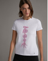 White top with pink ethnic embroidery - Woman | Roberto Verino