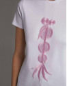 White top with pink ethnic embroidery - Woman | Roberto Verino