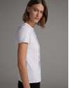 Camiseta blanca con bordado étnico rosa - Mujer | Roberto Verino