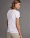 White top with beige ethnic embroidery - Woman | Roberto Verino