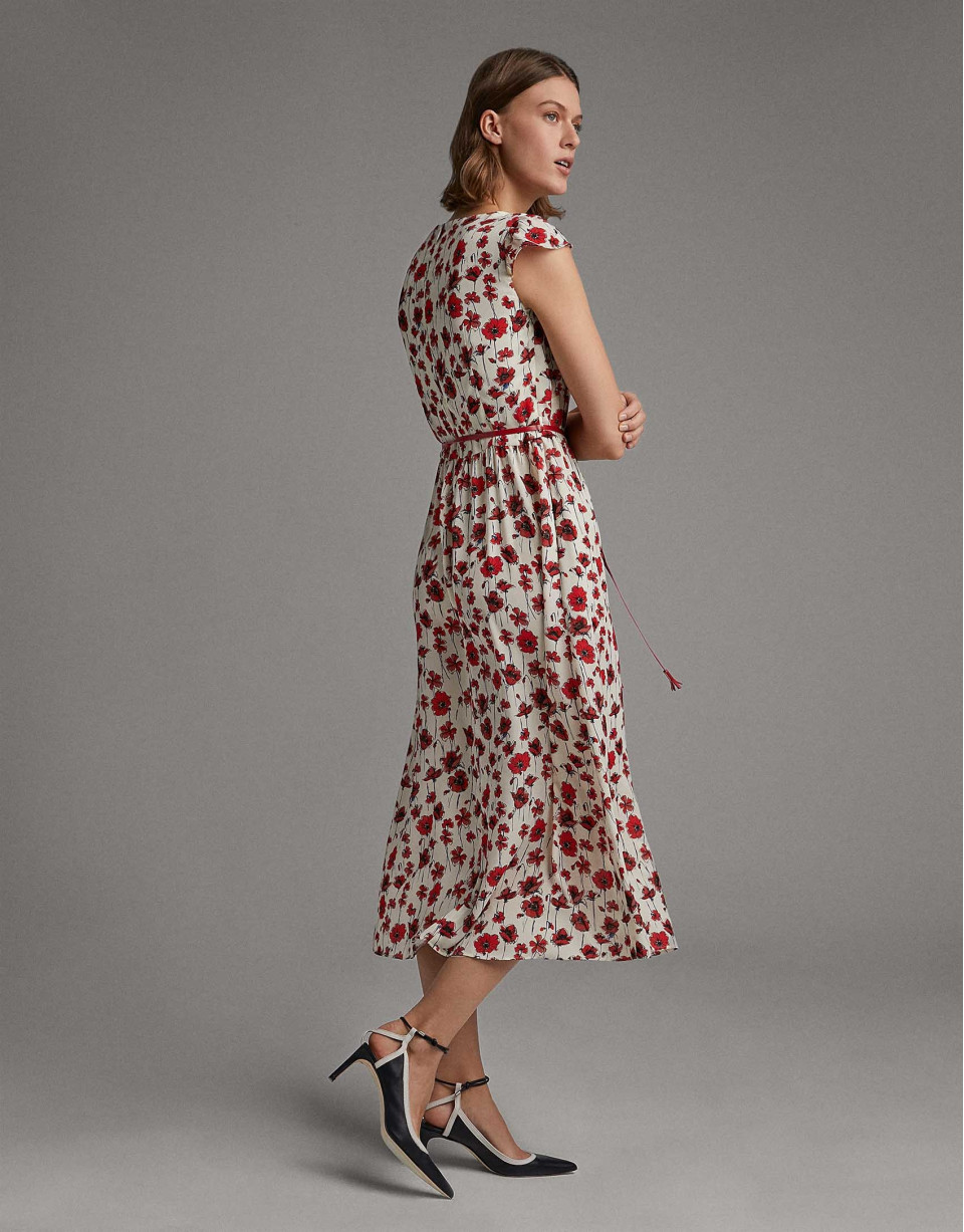 Vestido largo fluido estampado floral - Mujer | Roberto Verino
