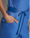 Blue shirtwaist dress with short sleeves | Roberto Verino