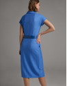 Vestido camisero manga corta azul - Mujer | Roberto Verino
