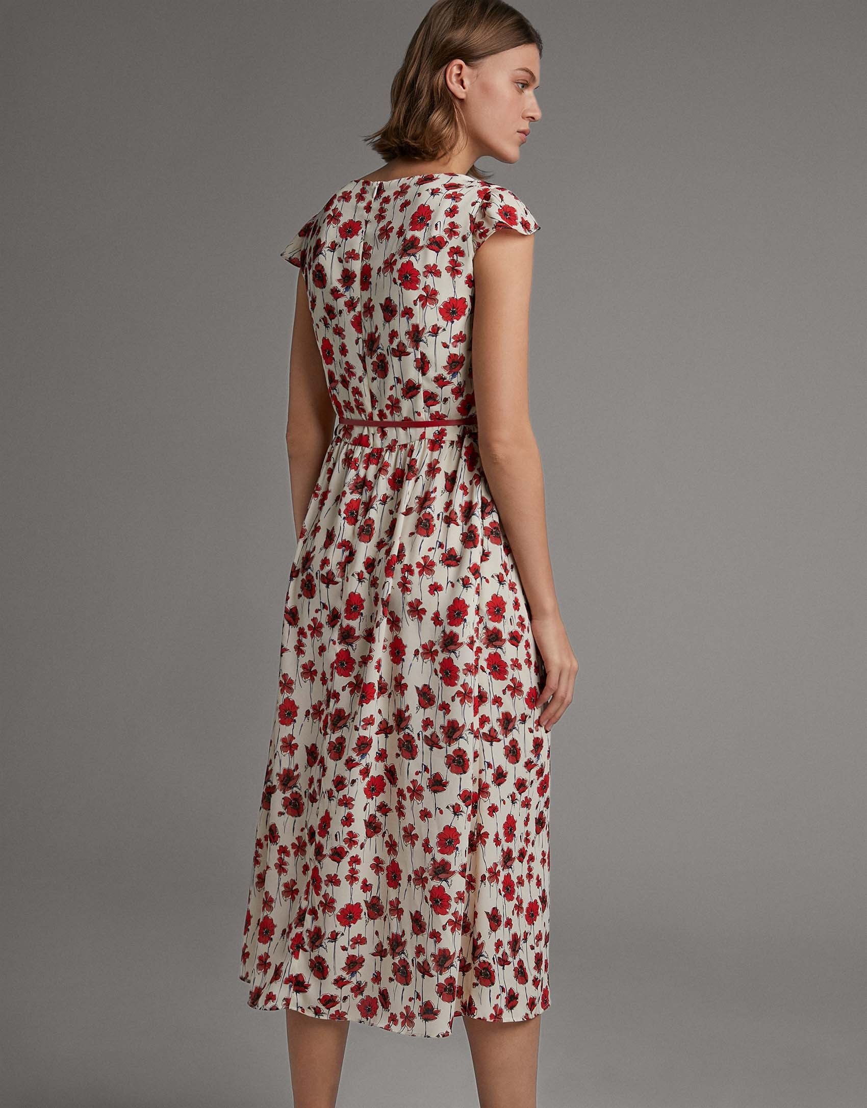 Vestido largo fluido estampado floral - Mujer | Roberto Verino