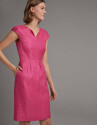Fuchsia midi dress with tulip cut - Woman | Roberto Verino