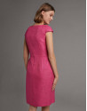 Vestido midi fucsia corte tulipán - Mujer | Roberto Verino