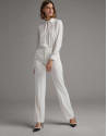 Ivory straight pants - Woman - SS2020 | Roberto Verino