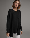 Black long knit jacket  - Woman - SS2020 | Roberto Verino