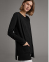 Chaqueta larga de punto fantasía negro - Mujer | Roberto Verino