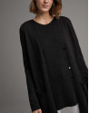 Chaqueta larga de punto fantasía negro - Mujer | Roberto Verino