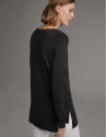 Chaqueta larga de punto fantasía negro - Mujer | Roberto Verino