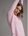 Pink sweater with side slit and mother of ... | Roberto Verino