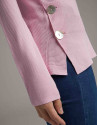 Jersey rosa con abertura lateral y botón de ... | Roberto Verino