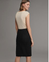 Black pencil skirt with grosgrain ribbon | Roberto Verino