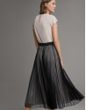 Long pleated tulle skirt with dots - Woman | Roberto Verino