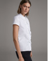Camisa manga corta blanca con volante - Mujer | Roberto Verino