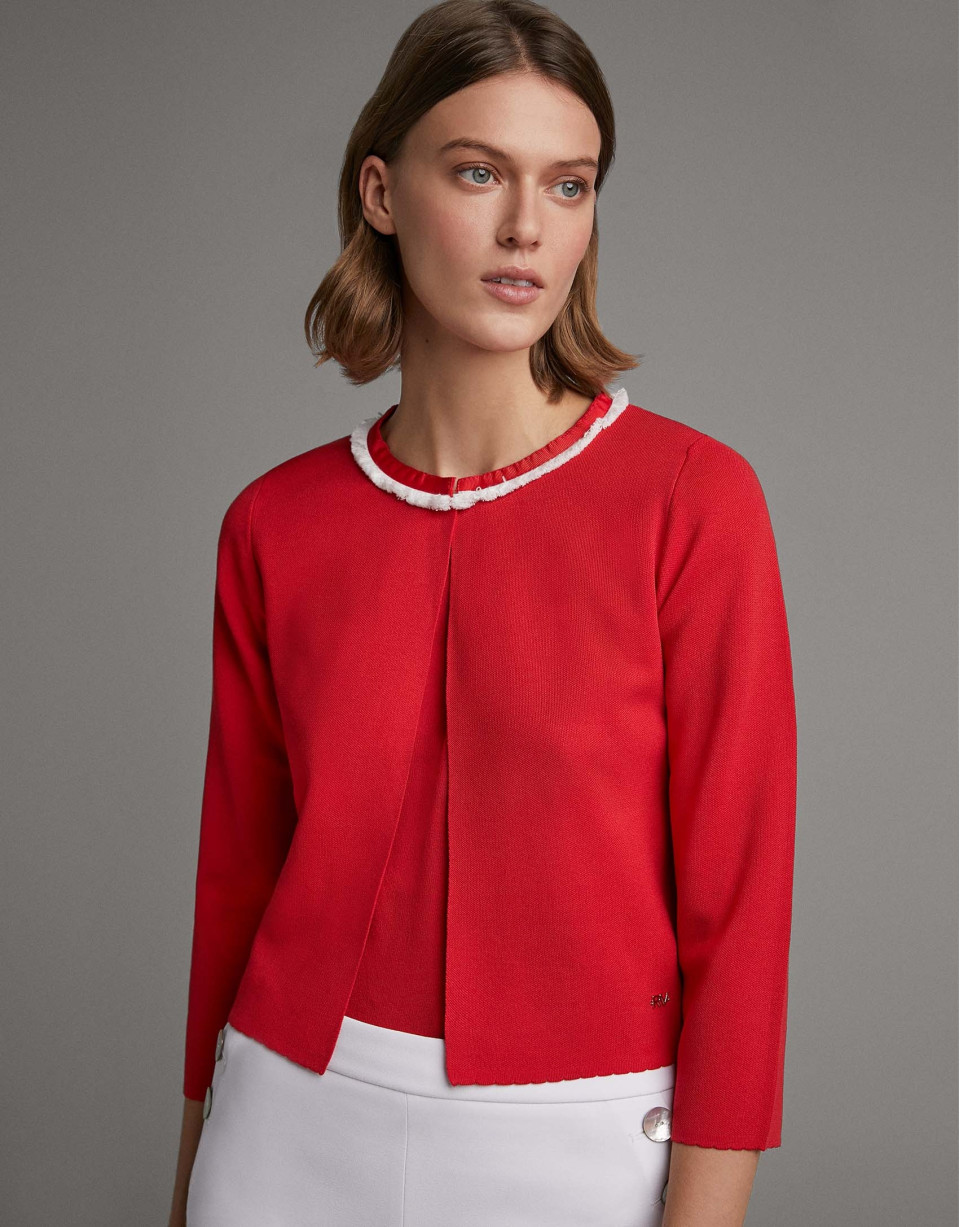 Red short jacket - Woman - SS2020 | Roberto Verino