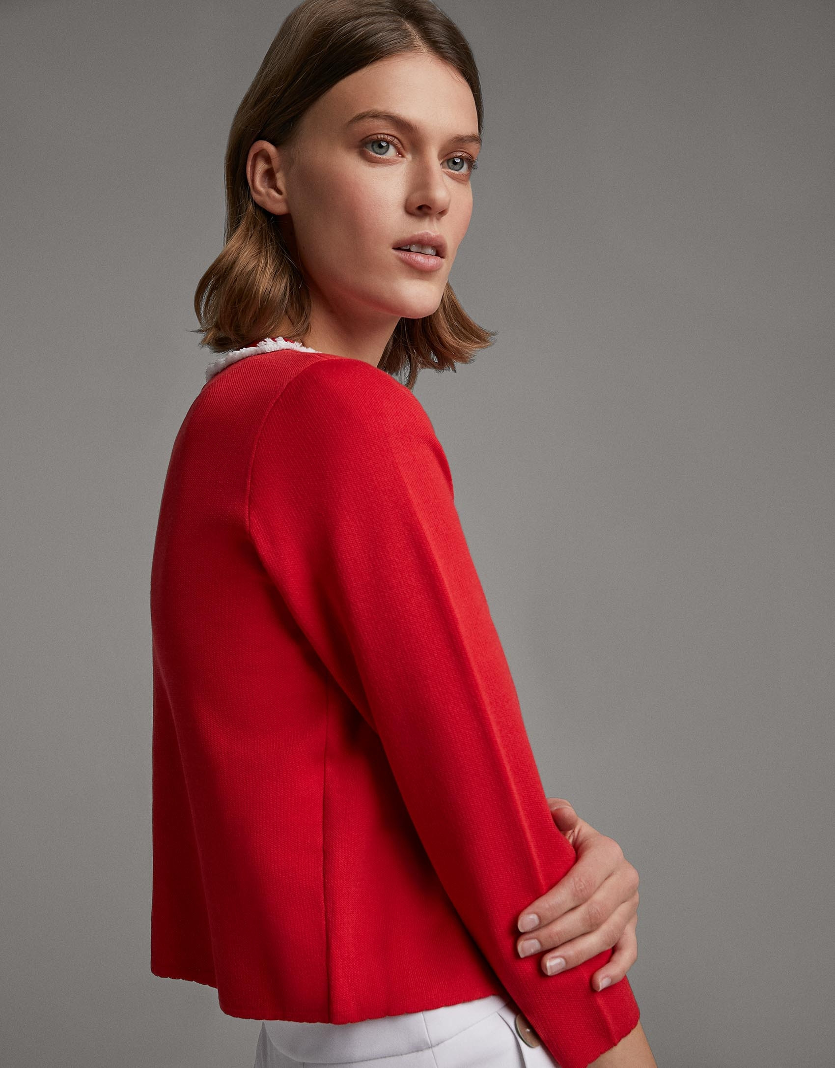 Chaqueta corta roja - Mujer - PV2020 | Roberto Verino