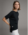 Jersey oversize manga murciélago negro - Mujer | Roberto Verino