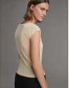 Yellow sweater with dropped sleeves - Woman | Roberto Verino