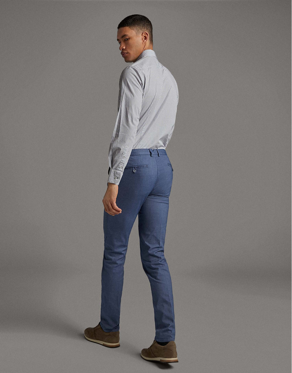 Blue structured chinos - Man - SS2020 | Roberto Verino