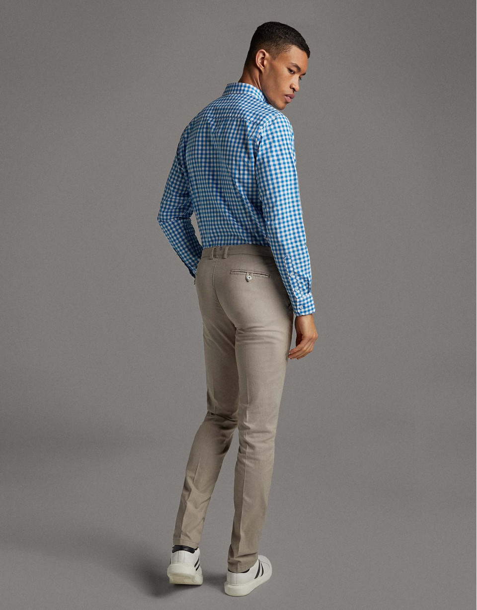 Pantalón chino estructura visón - Hombre | Roberto Verino