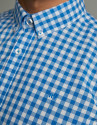 Turquoise checked Vichy sport shirt - Man | Roberto Verino