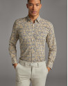 Camisa sport estampado flores amarillo - Hombre | Roberto Verino