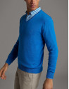 Jersey cuello pico turquesa - Hombre - PV2020 | Roberto Verino