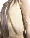 Chaqueta punto fino dorada