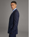 Blue checked virgin wool, regular fit suit 