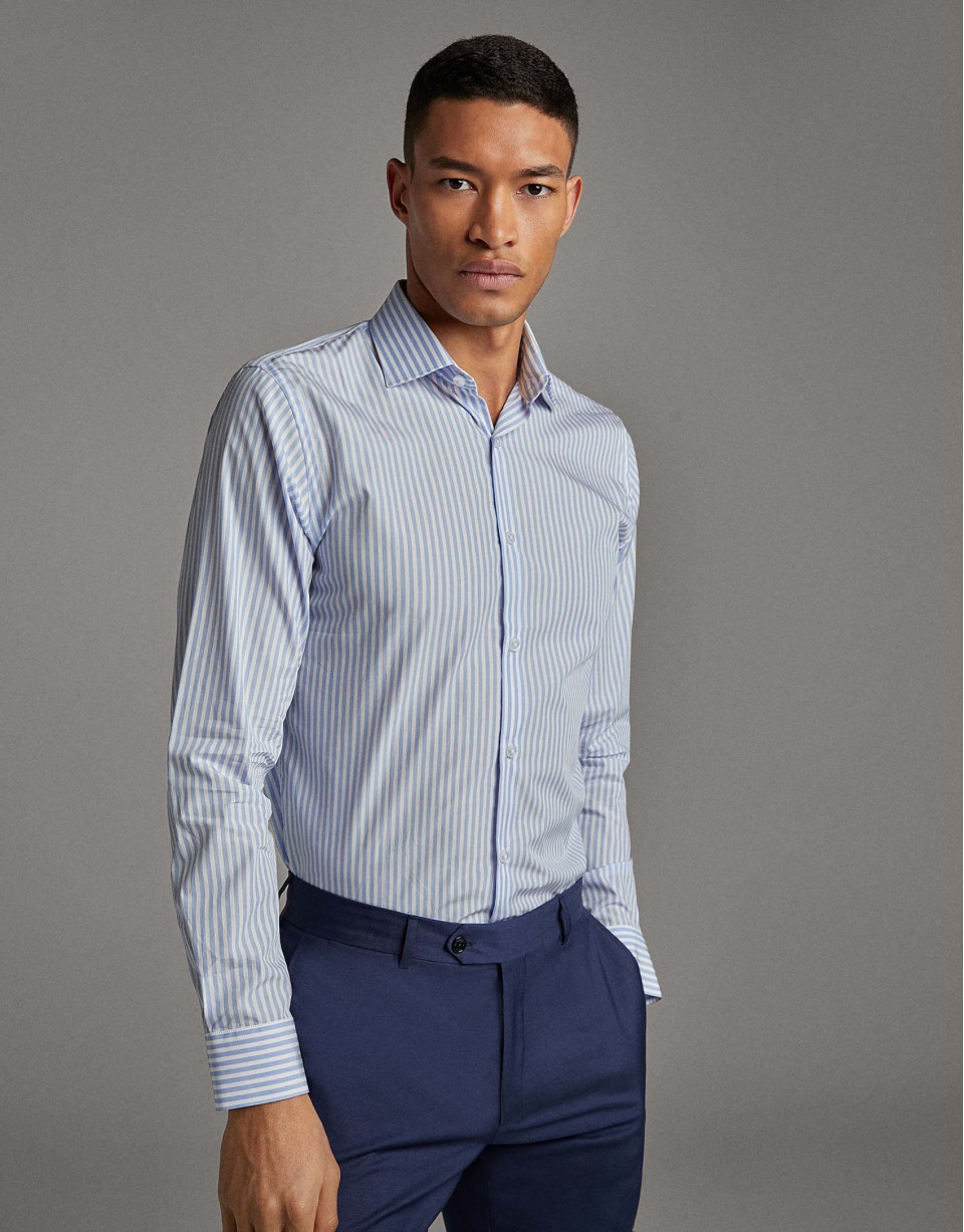 Light blue striped dress shirt