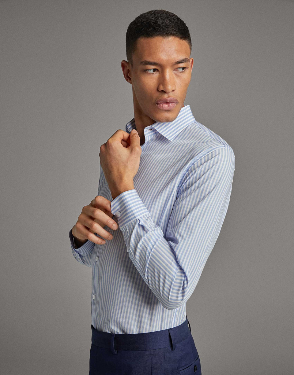 Light blue striped dress shirt