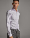 Camisa vestir falso liso malva