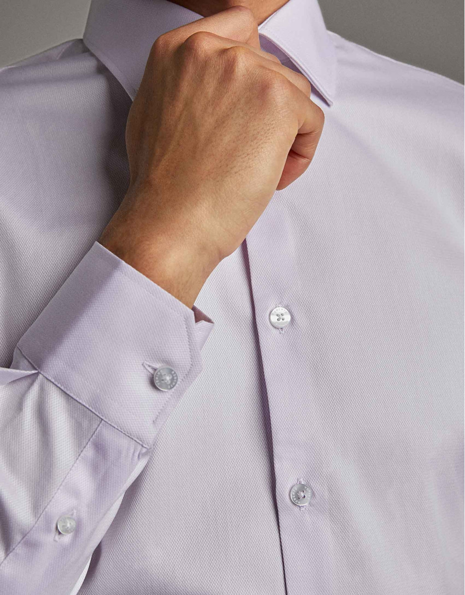 Camisa vestir falso liso malva