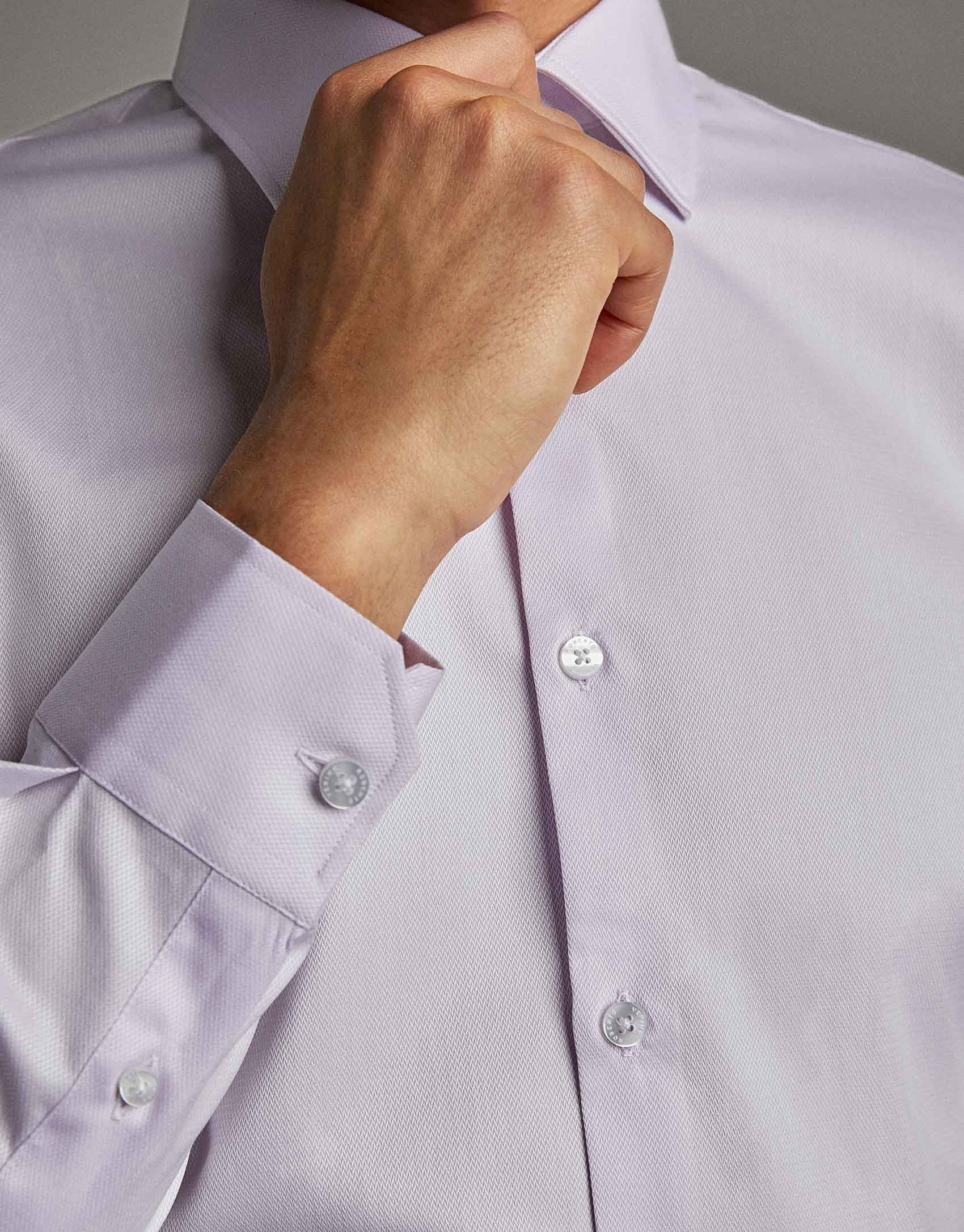 Camisa vestir falso liso malva